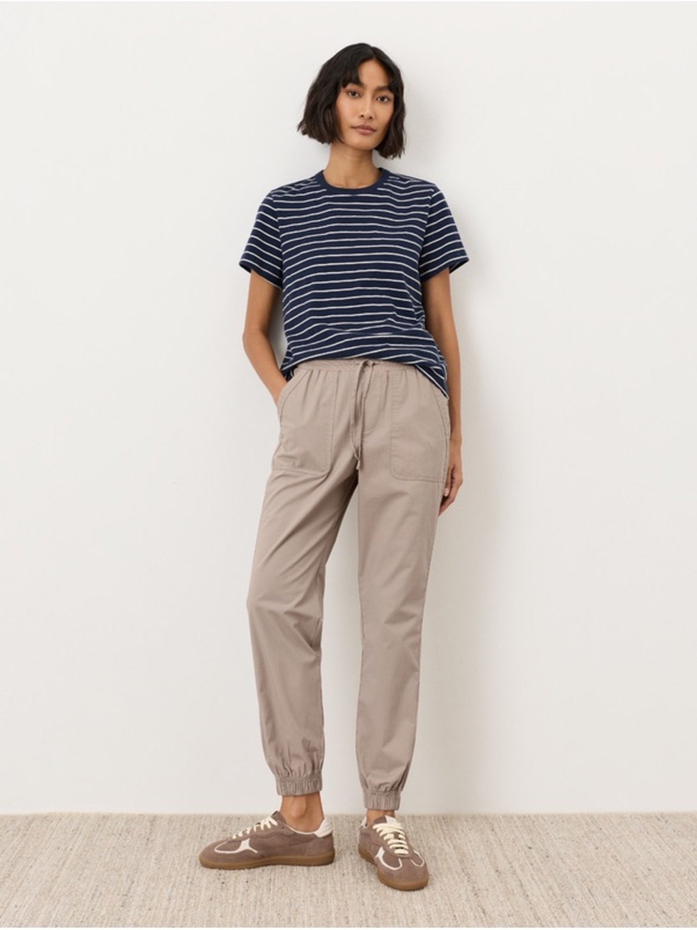 Pact Organic Cotton Women's Beige Drawstring Joggers